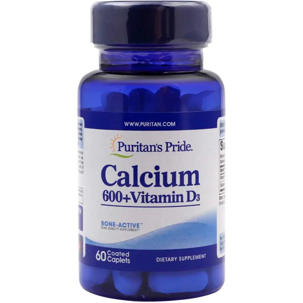 Puritans Pride Calcium 600 + Vit.D 60 Tab