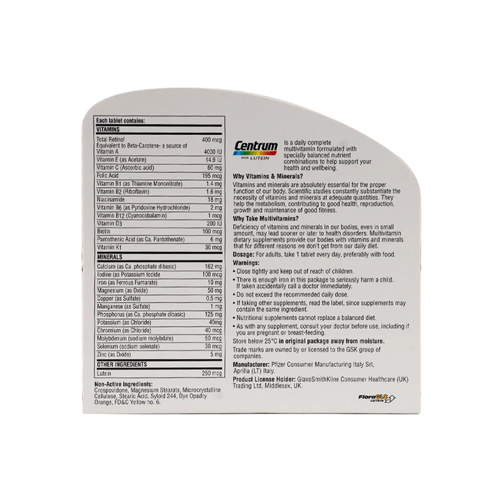 18558-Centrum Lutein 100 Tab +2