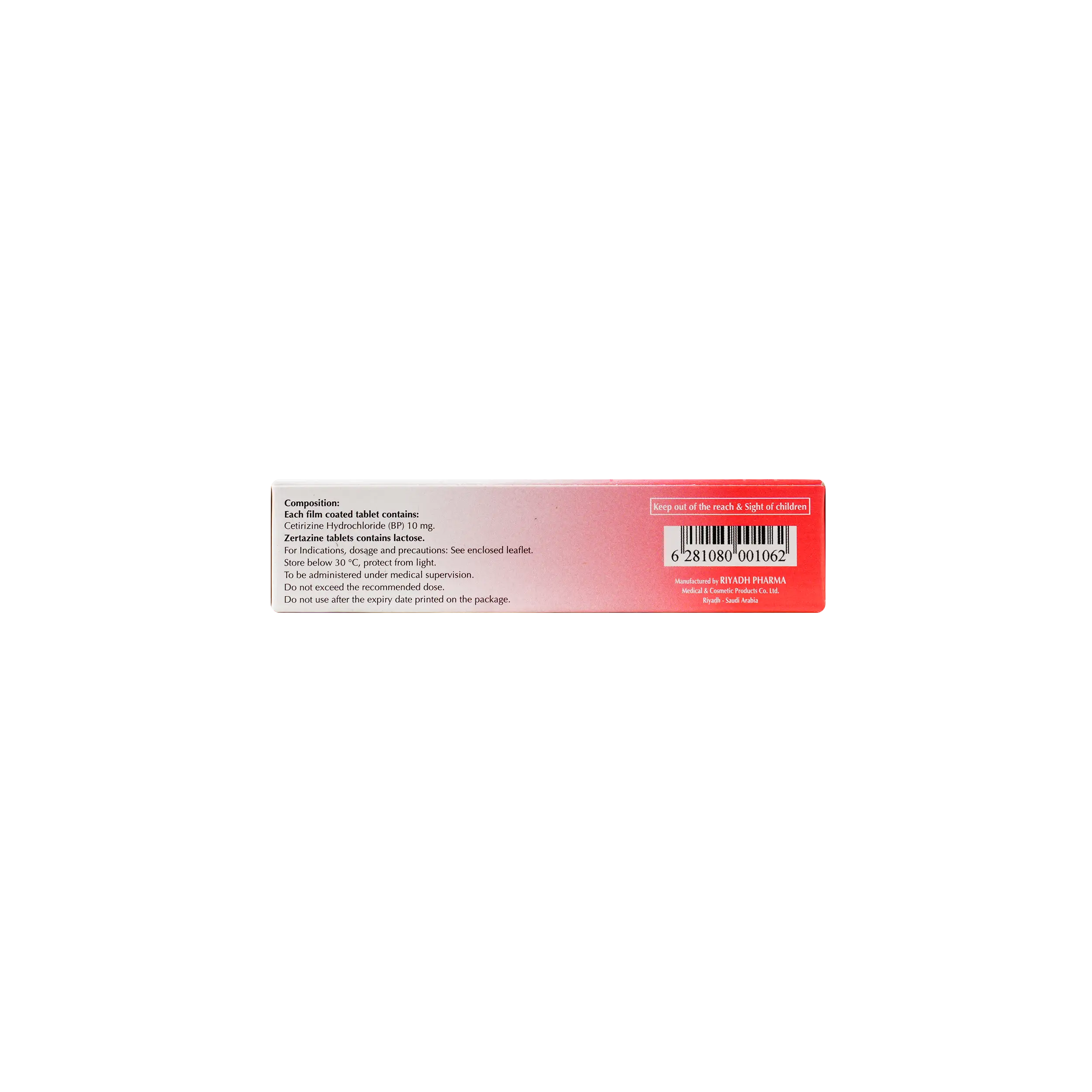 Zertazine 10Mg 20Tab