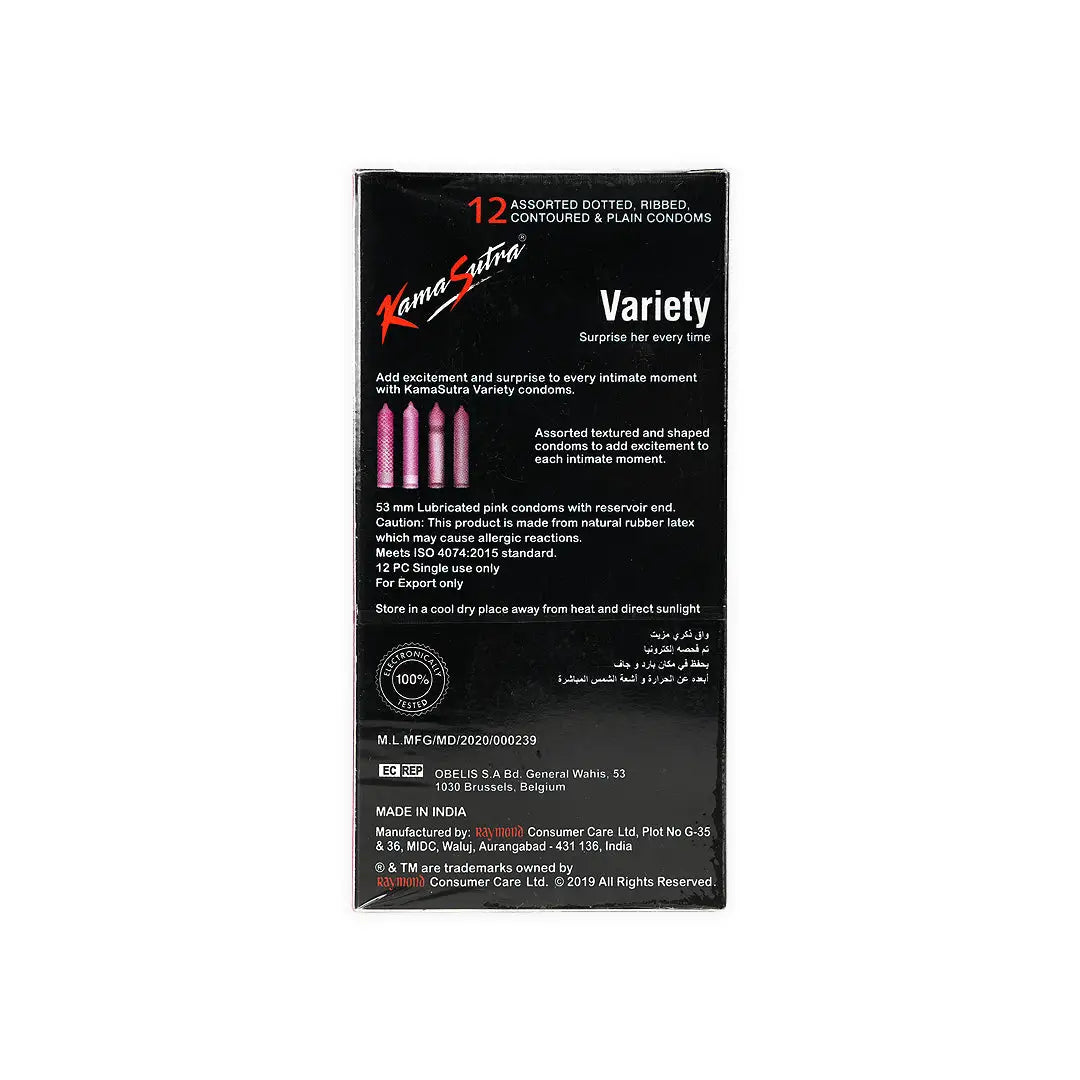 18622-Kamasutra Variety Condoms 12pcs +3
