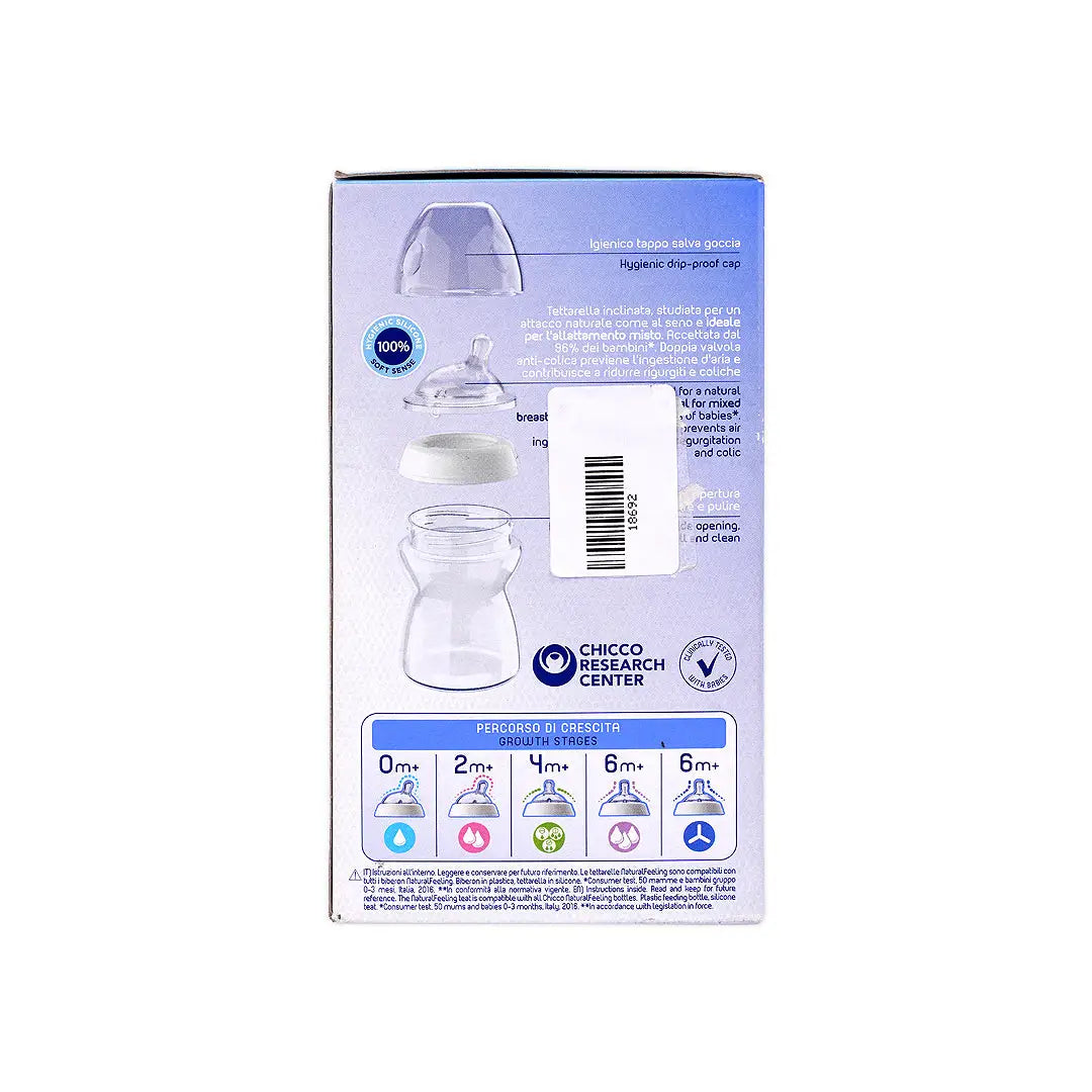 Chicco Natural Feeling (2M+) Blue Bottle 250ml