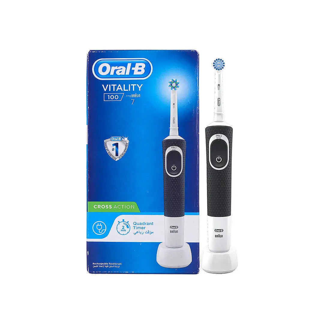 18826-Oral-B Vitality 100 Cross Action Rechargeable Toothbrush-Bla 