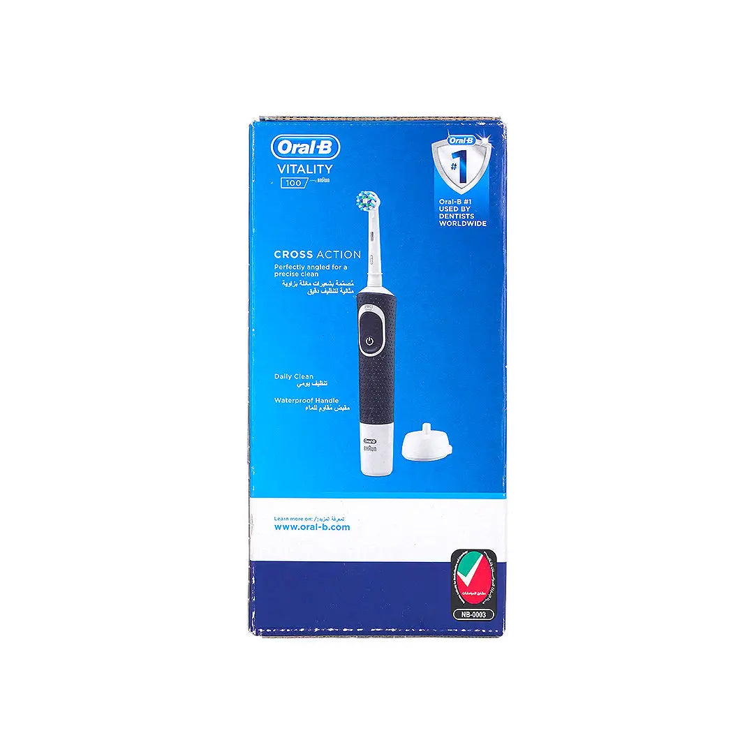 18826-Oral-B Vitality 100 Cross Action Rechargeable Toothbrush-Bla +4