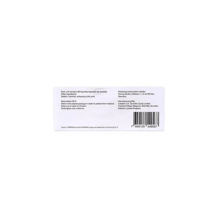 18842-Minirin Melt 60Mcg 30 Tablets +3