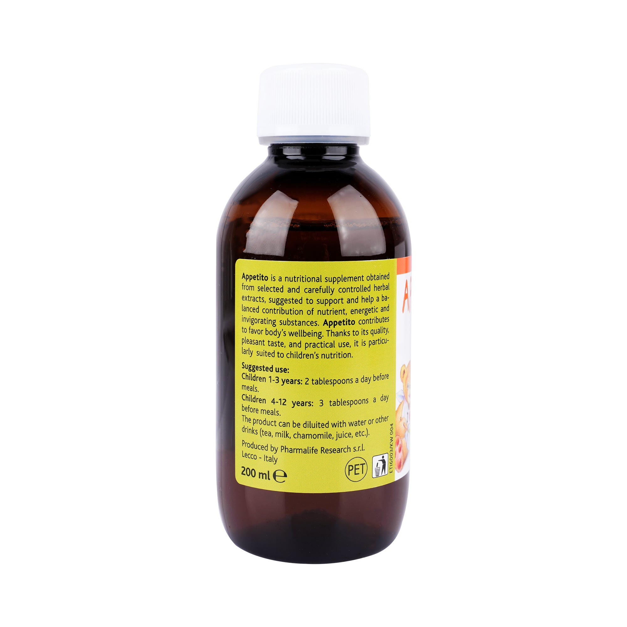 18938-Appetito Concentrated Fluid Syrup 200Ml +6