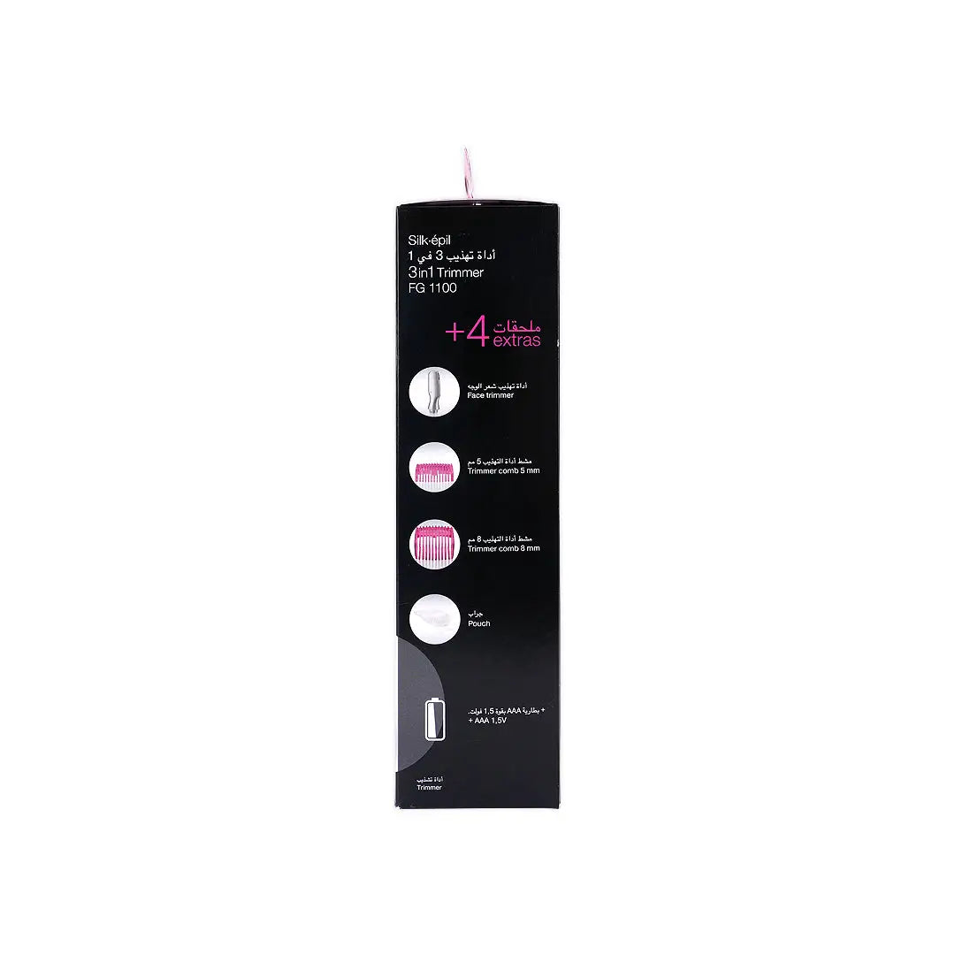 19067-Braun Silk-Epil 3in1 FG1100 Bikini &amp; Eyebrow Trimmer-Pink +2