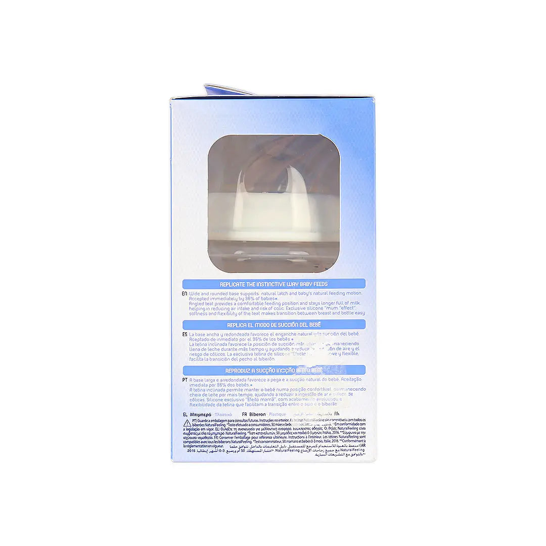 Chicco Natural Feeling (2M+) White Bottle 250ml-0431