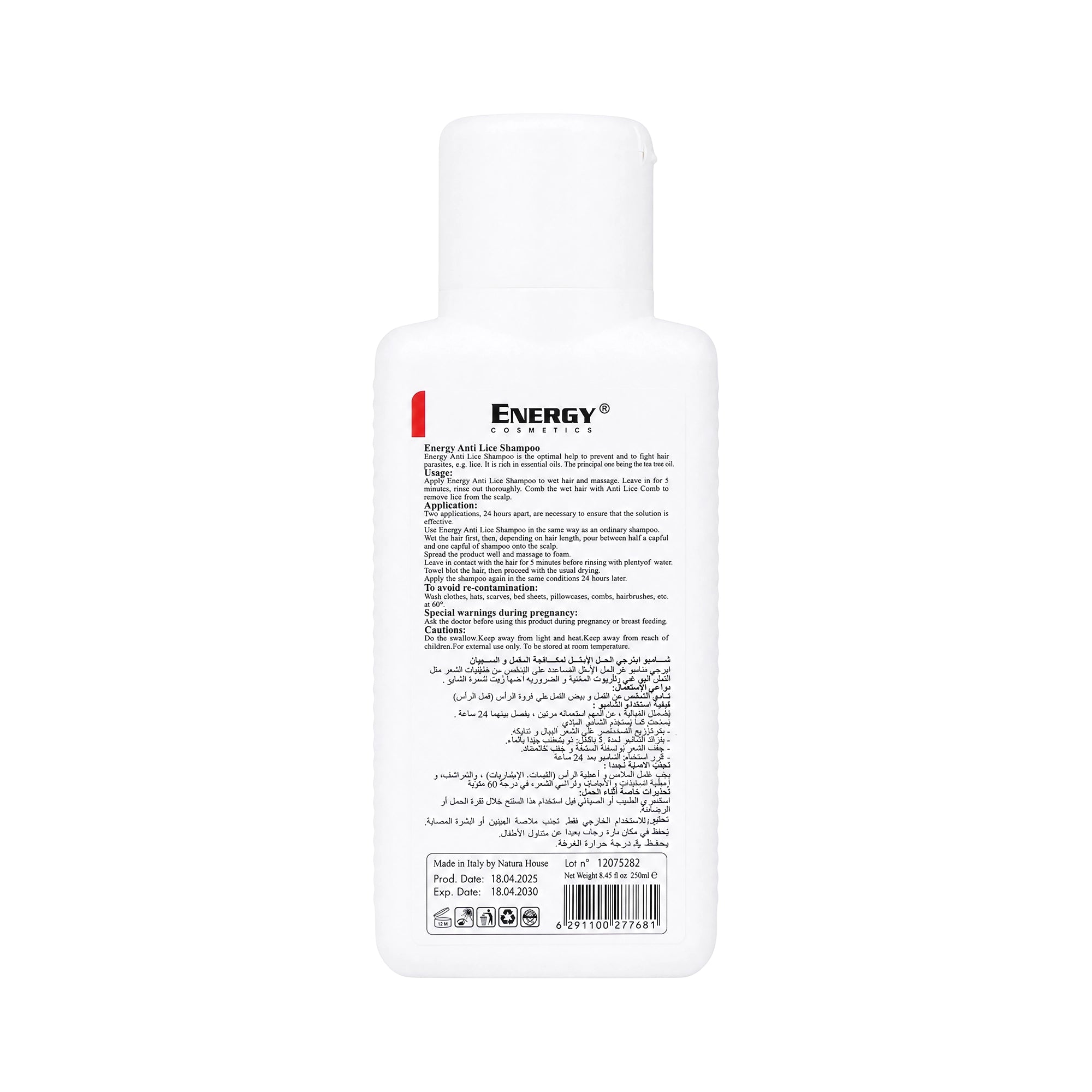 19223-Energy Anti Lice Hair Shampoo 250ml. +6