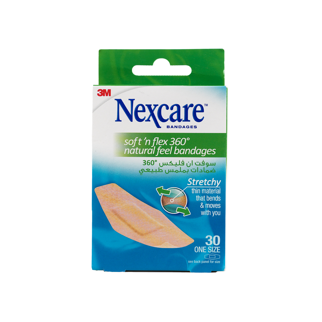 Nexcare Soft & Flex 360 Comfort 28x76mm Bandages 30pcs-SF 30