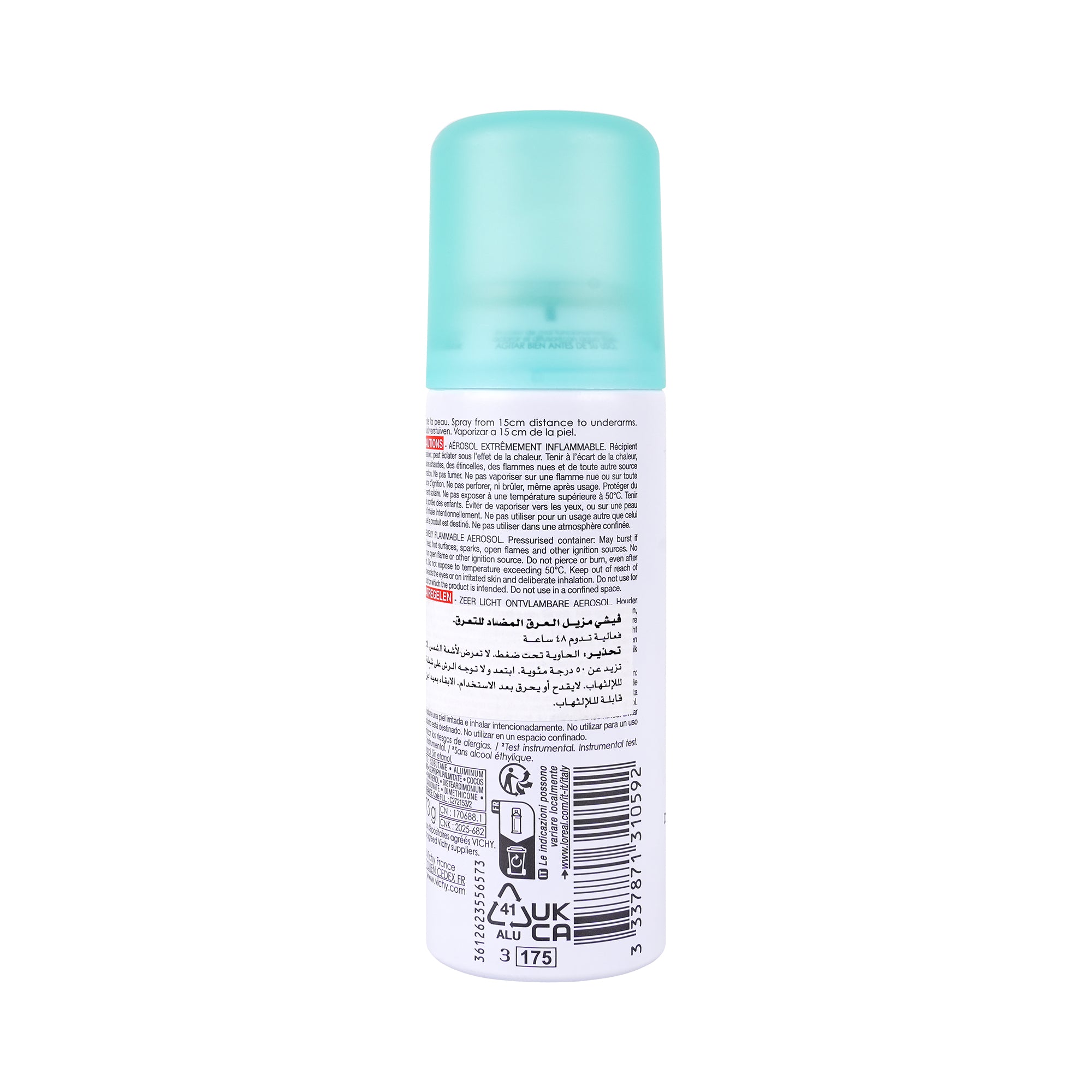 19467-Vichy Deodorant Anti-Transpirant 48H Spray 125 Ml +2