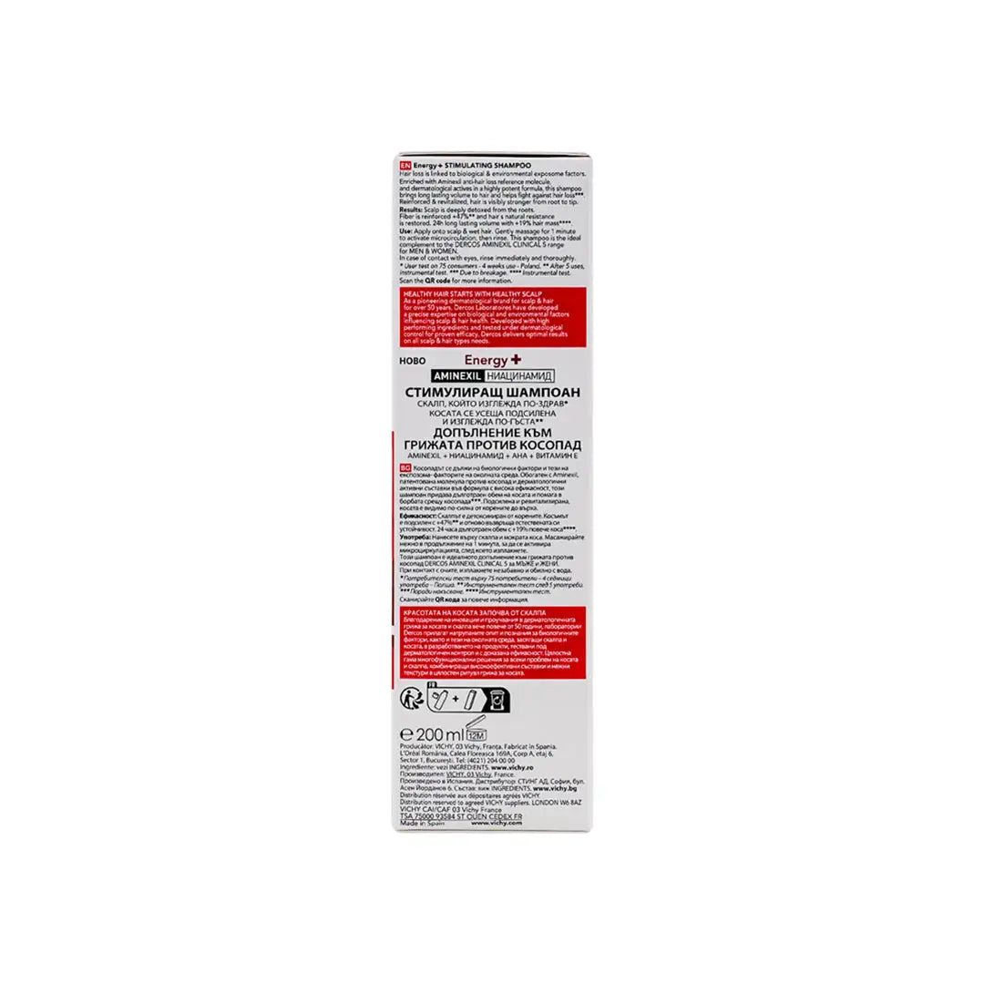 Vichy Dercos Energy + Stimulating Anti-Hair Loss Shampoo 200ml