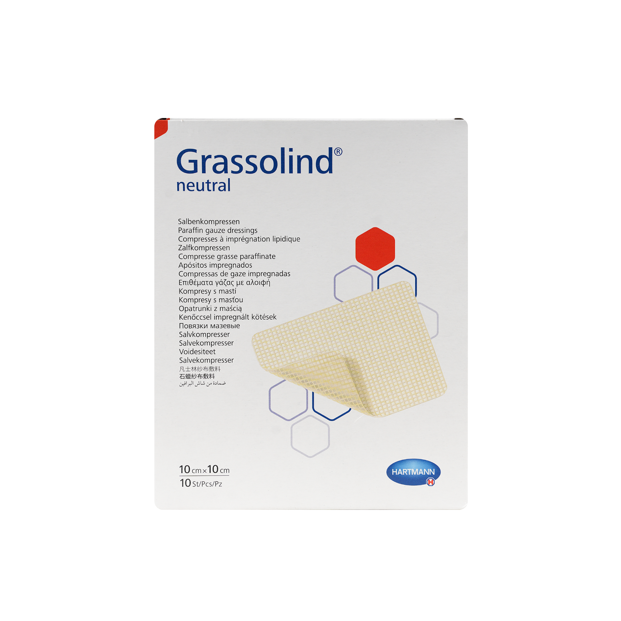 Hartmann Grassolind Vaseline Gauze 10x10cm 10pcs