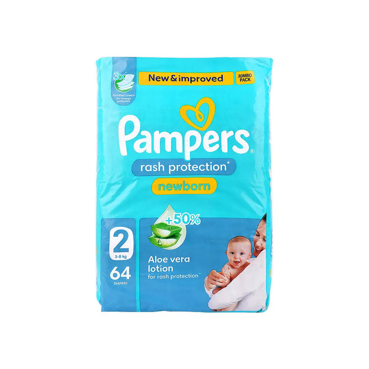 20252-Pampers Rash Protection Newborn No.2 (3-8Kg) 64Pcs +3