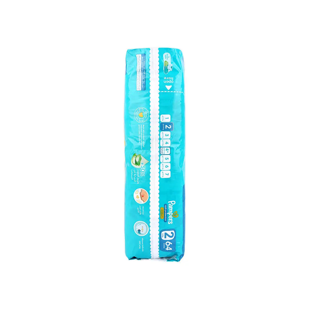 Pampers Rash Protection Newborn No.2 (3-8Kg) 64Pcs