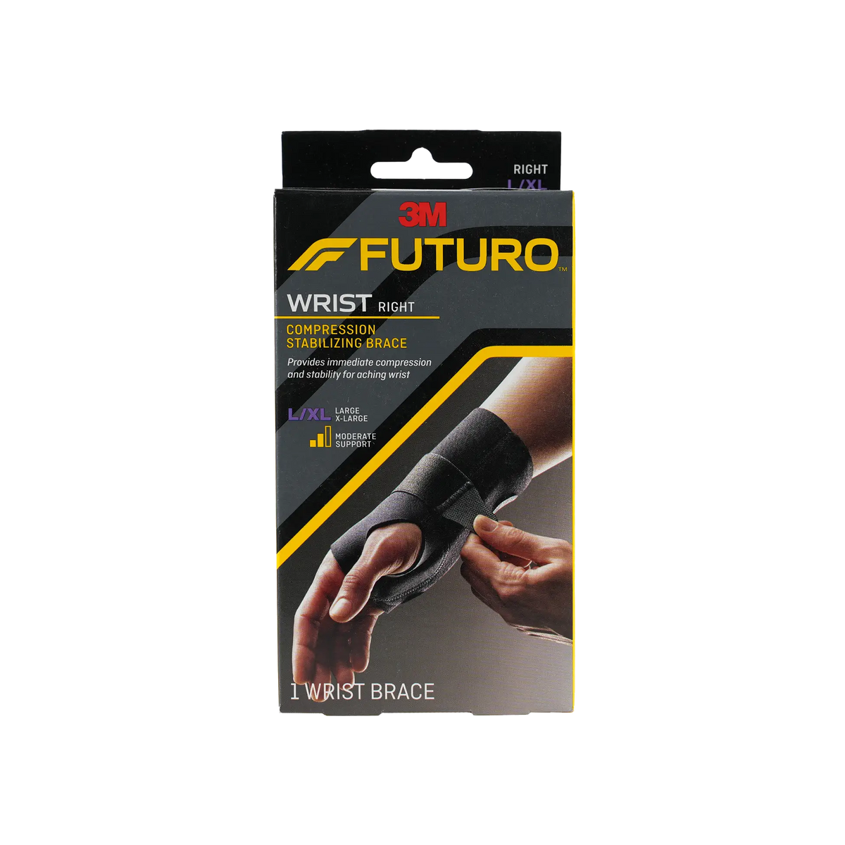 20264-Futuro Wrist Compression Stabilizing Brace Right-48402 L/XL