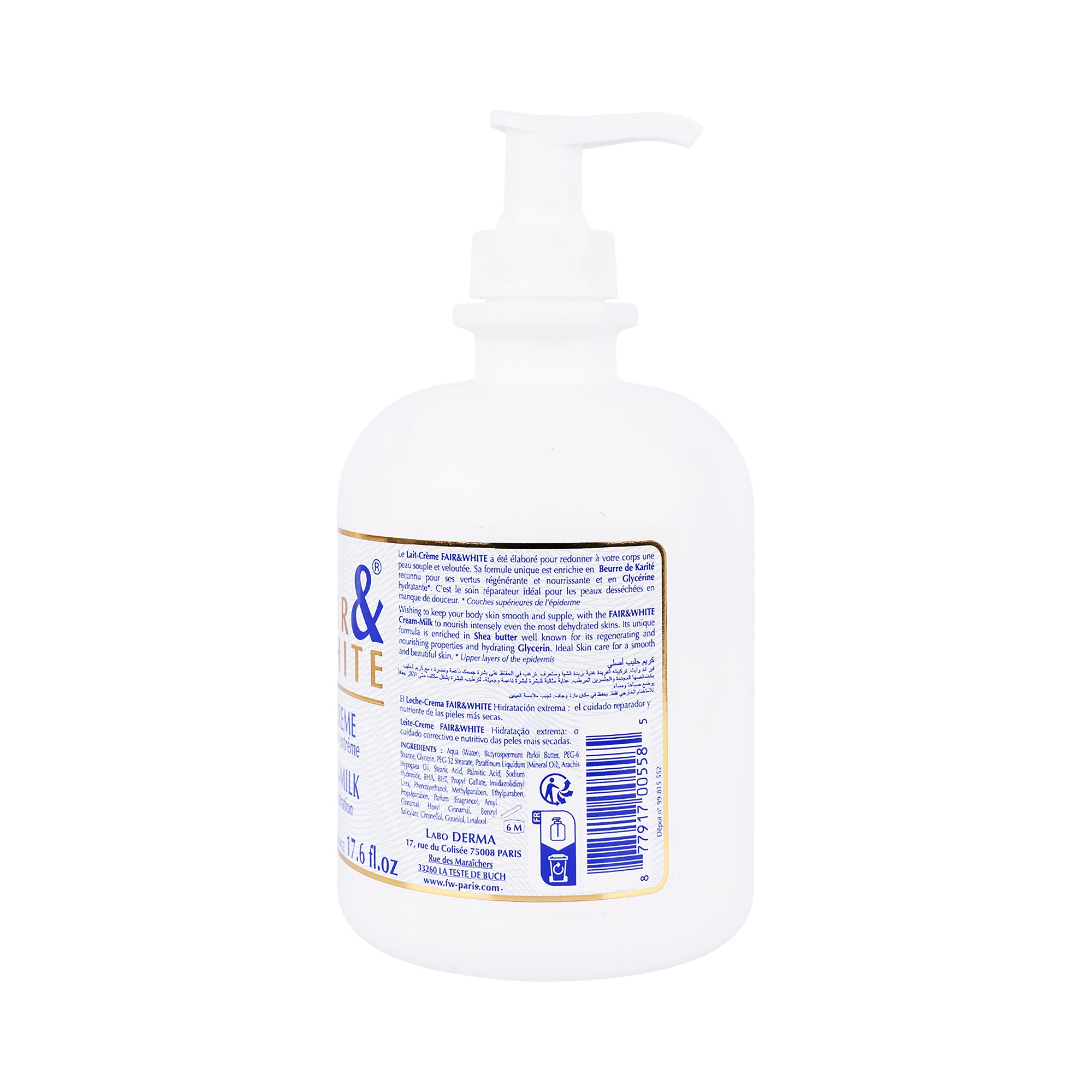 20797-Fair And White Milk Hydration 500ml +1