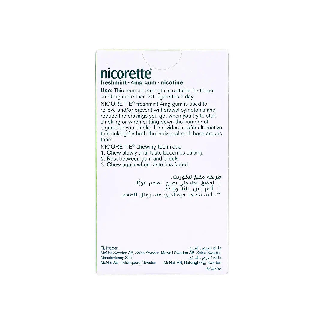 20917-Nicorette Fresh Mint 4Mg Gum 30Pcs +3