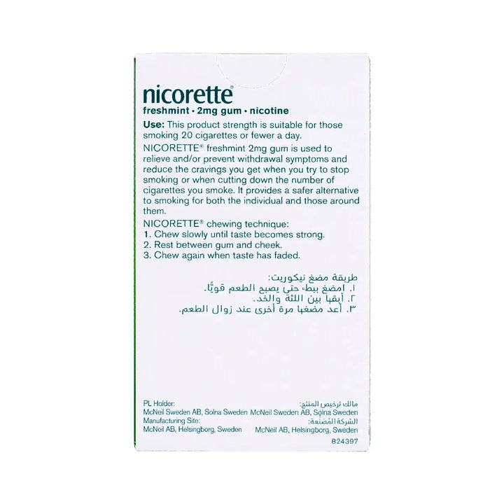 20919-Nicorette Fresh Mint 2Mg Gum 30Pcs +1