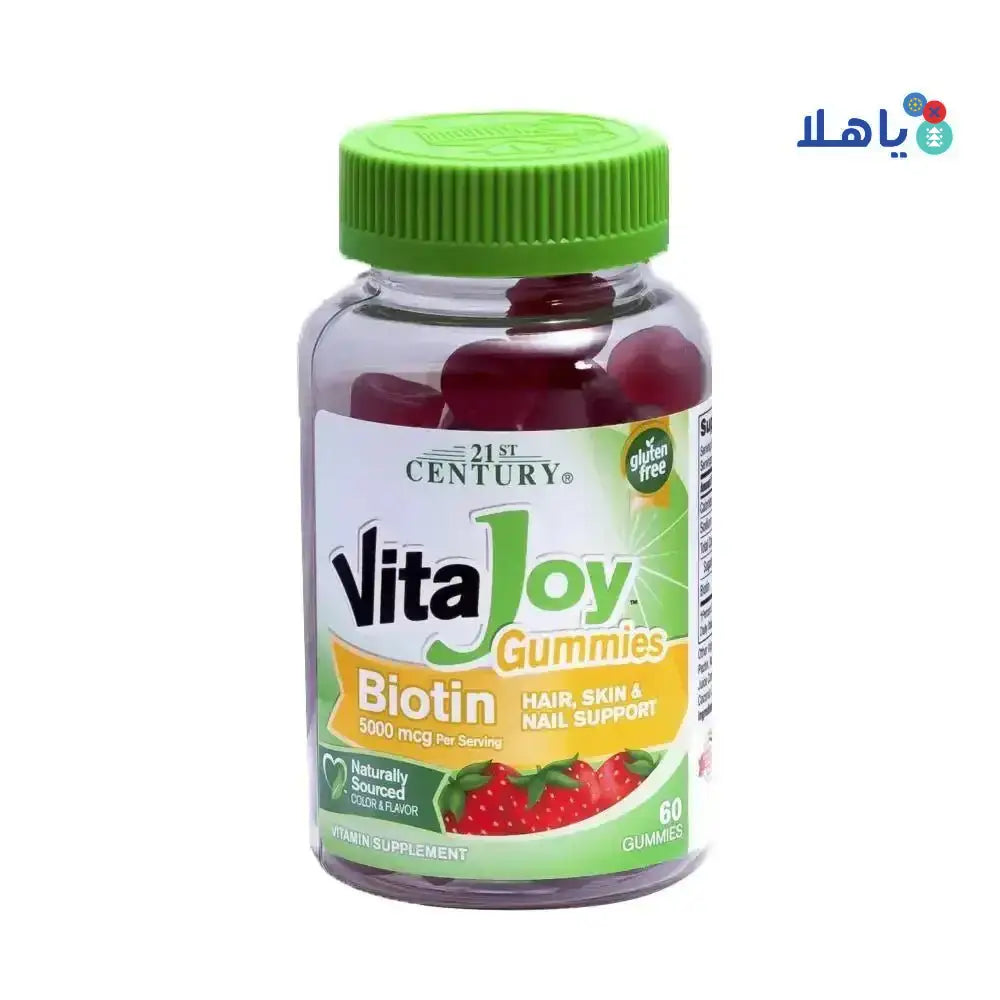 21ST CENTURY - 21 CEN VITAJOY BIOTIN 5000MCG 60 GUMMIES - Pharmazone - 