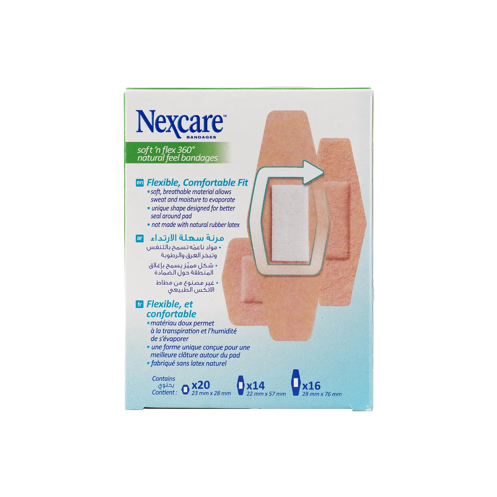 Nexcare Soft & Flex 360 Comfort Assorted Bandages 50pcs-SF 5