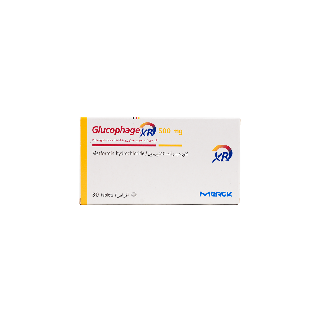 GLUCOPHAGE XR 500MG 30 TABLETS