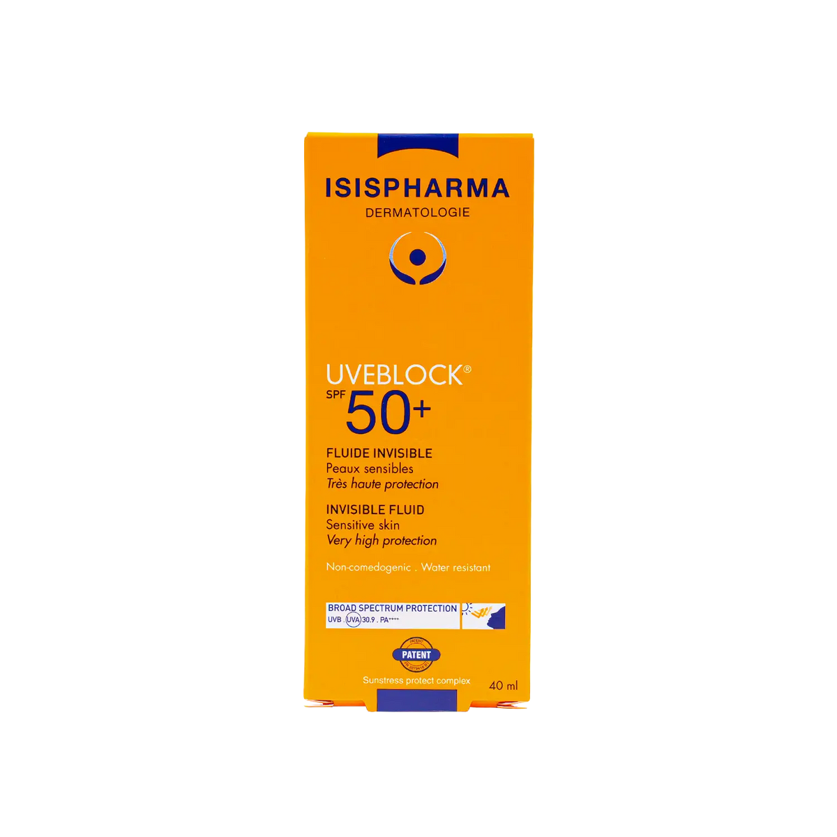 21304-ISIS Pharma UVeblock SPF50+ Fluid Invisible Cream 40ml