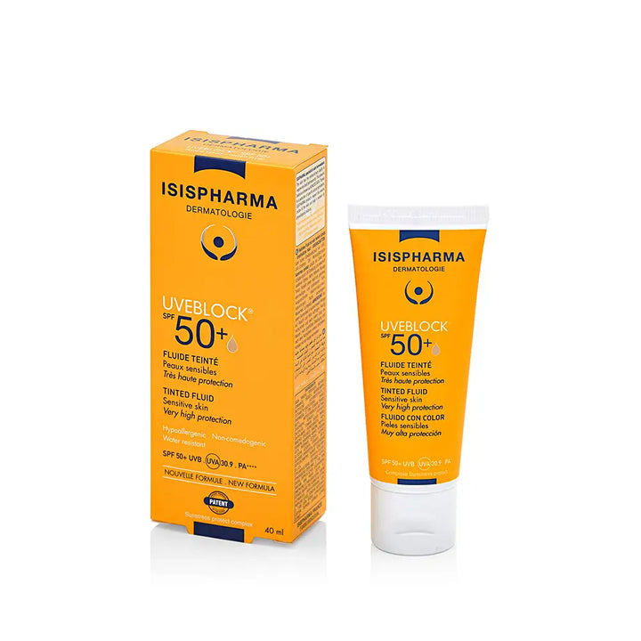 21305-ISIS Pharma UVeblock SPF50+ Tinted Fluid 40ml - Medium +4
