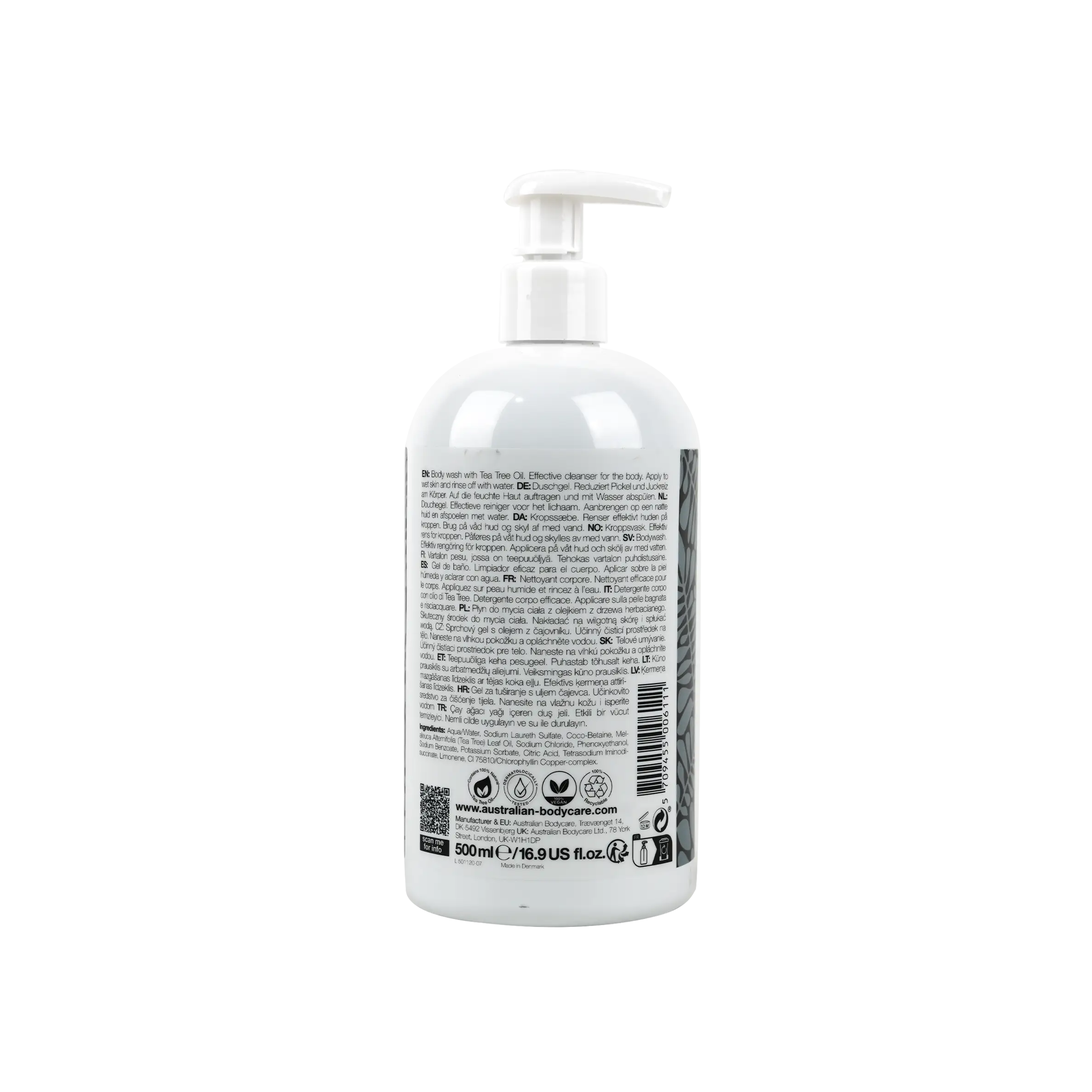 AUSTRALIAN BODY CARE TEA TREE OIL BODY WASH 500ML