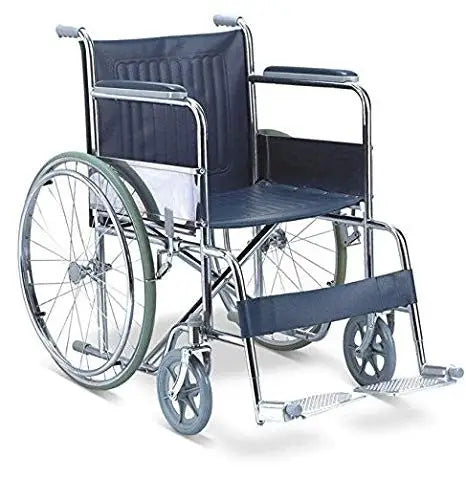 21831-Pharmazone Chromed Steel Wheelchair 46cm FS809