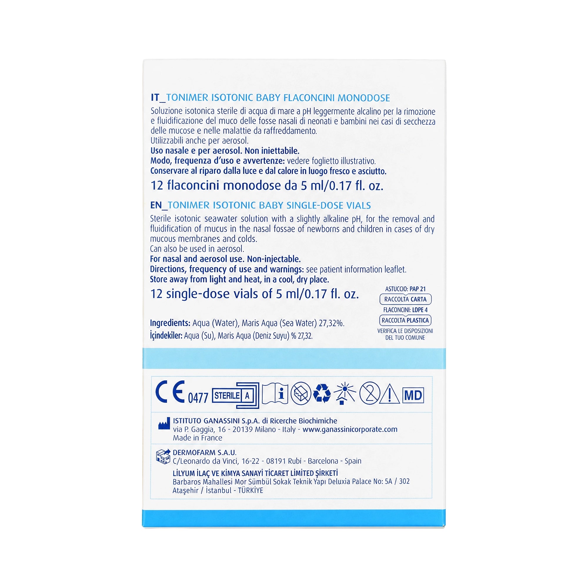 21959-Tonimer Monodose 12 Ampoules X 5ml +5