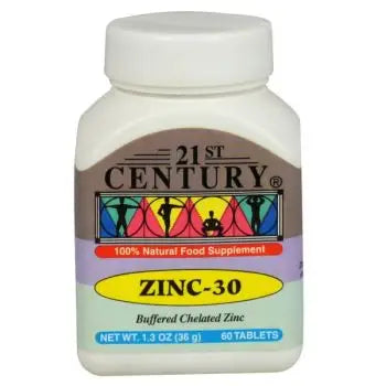 21 CEN ZINC 30 MG 60 TAB