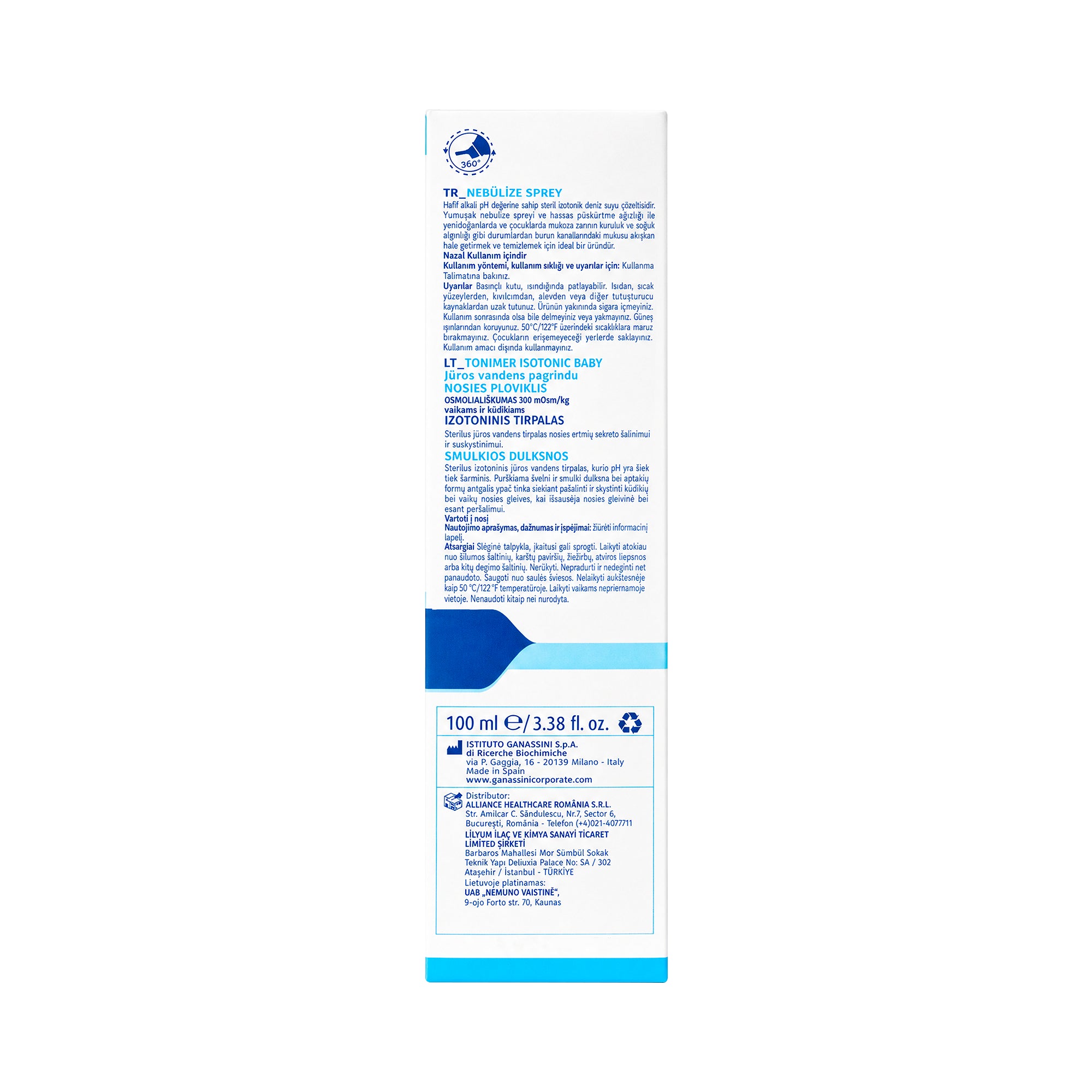 22026-Tonimer Baby 300 Mosm/Kg Isotonic Spray 100ml +8