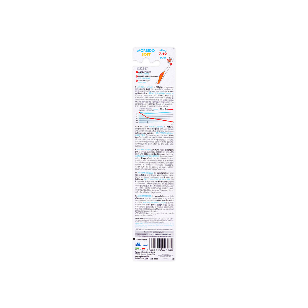 silver care teen antibacterial soft toothrush 7 12years 3346