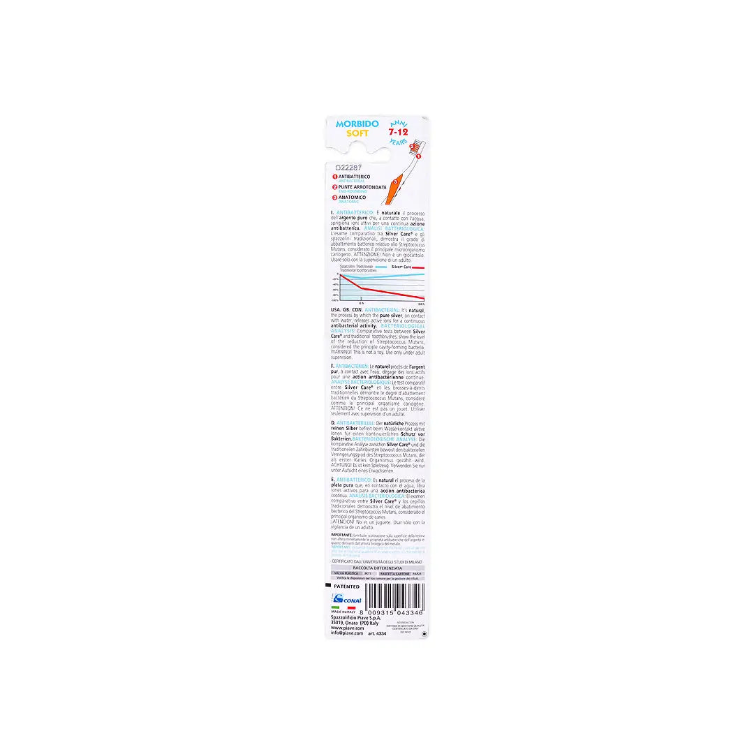 silver care teen antibacterial soft toothrush 7 12years 3346