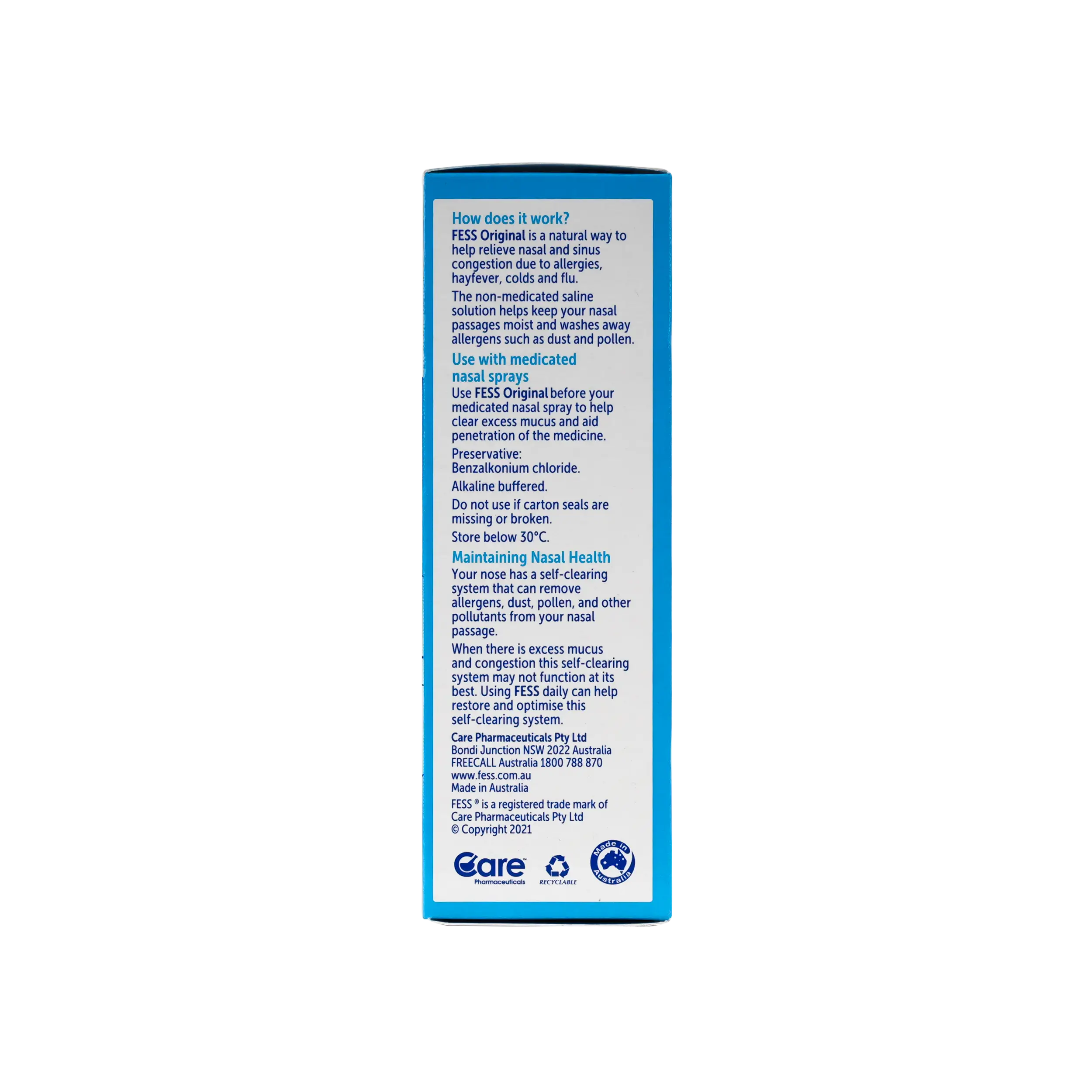Fess Original Saline Nasal Spray 75Ml