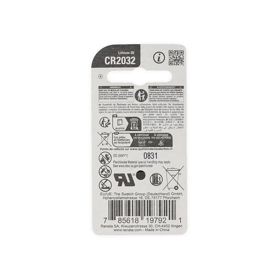 22789-Renata Lithium Coin Battery-CR2032 +1