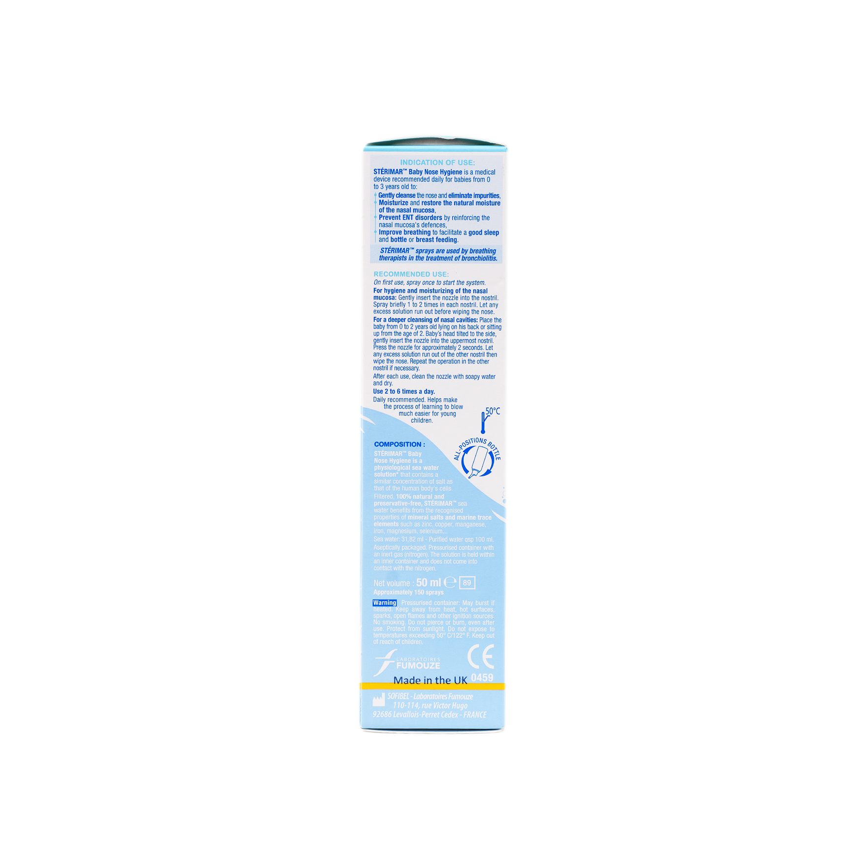 STERIMAR BABY NASAL HYGIENE SPRAY 50 ML