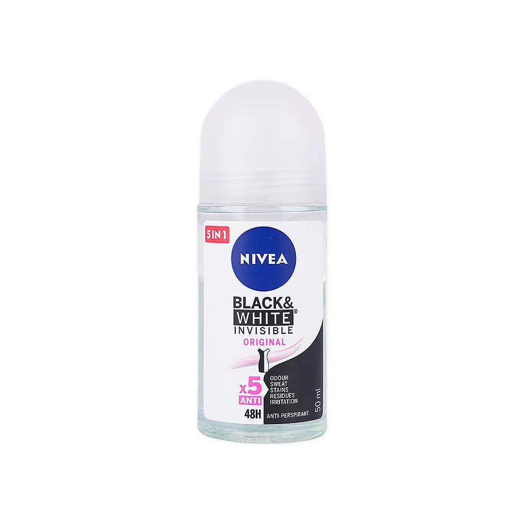 Nivea Invisible B&W Deo Roll On 48h Anti-Per (W) 50ml