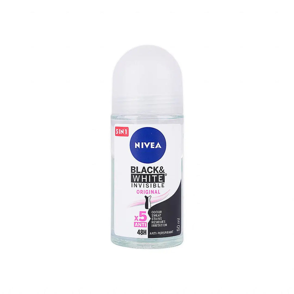 Nivea Invisible B&W Deo Roll On 48h Anti-Per (W) 50ml