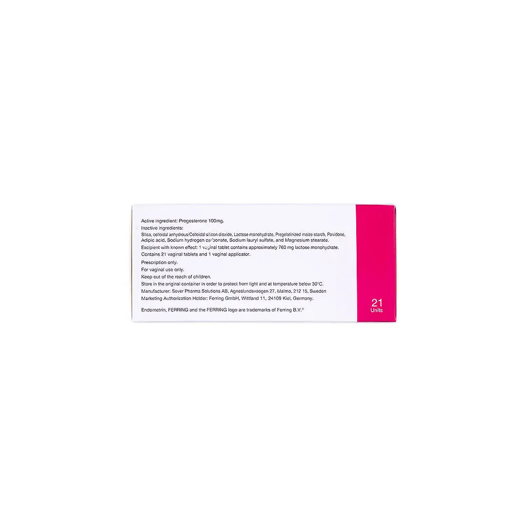 Endometrin 100 Mg Vaginal 21Tab +1