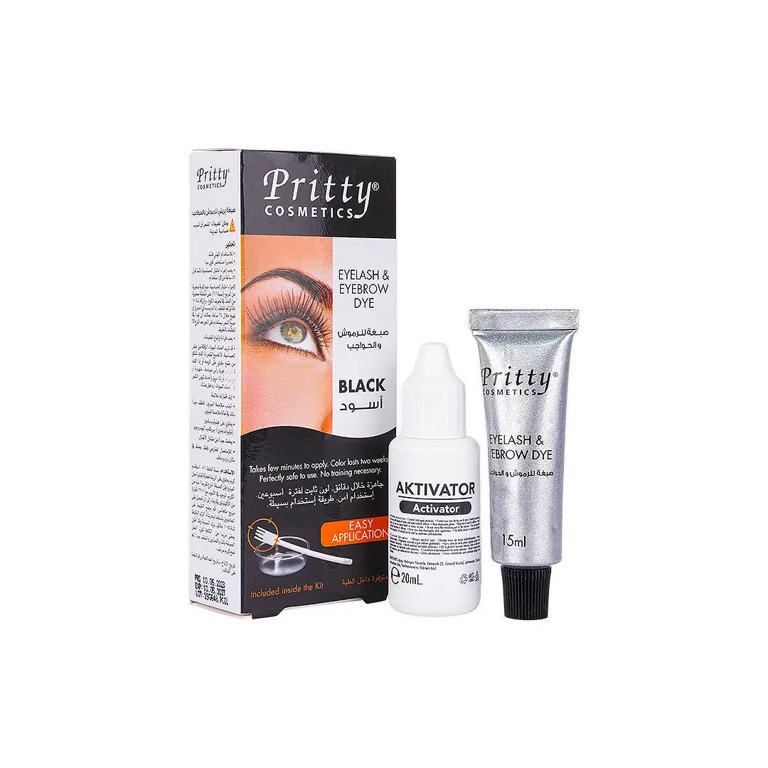 23817-Pritty Eyelash & Eyebrow  Dye-Black +7