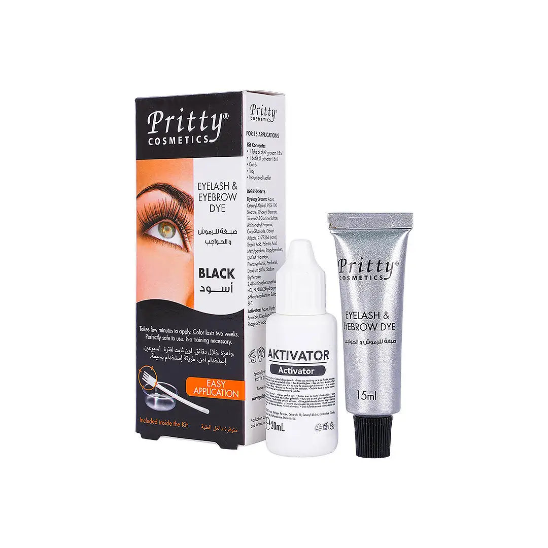 23817-Pritty Eyelash & Eyebrow  Dye-Black +6