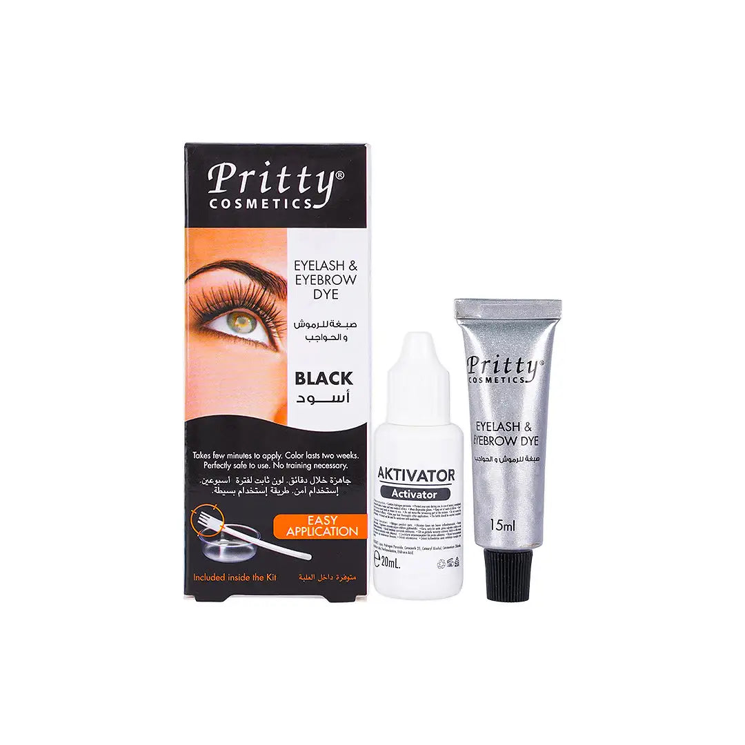 23817-Pritty Eyelash & Eyebrow  Dye-Black +8