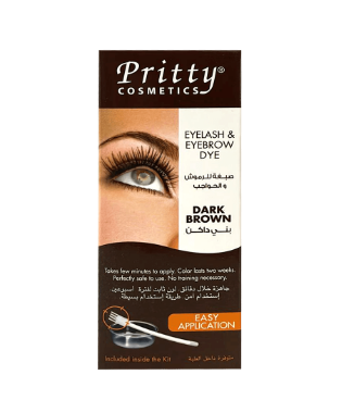 PRITTY EYELASH & EYEBROW  DYE-BLACK