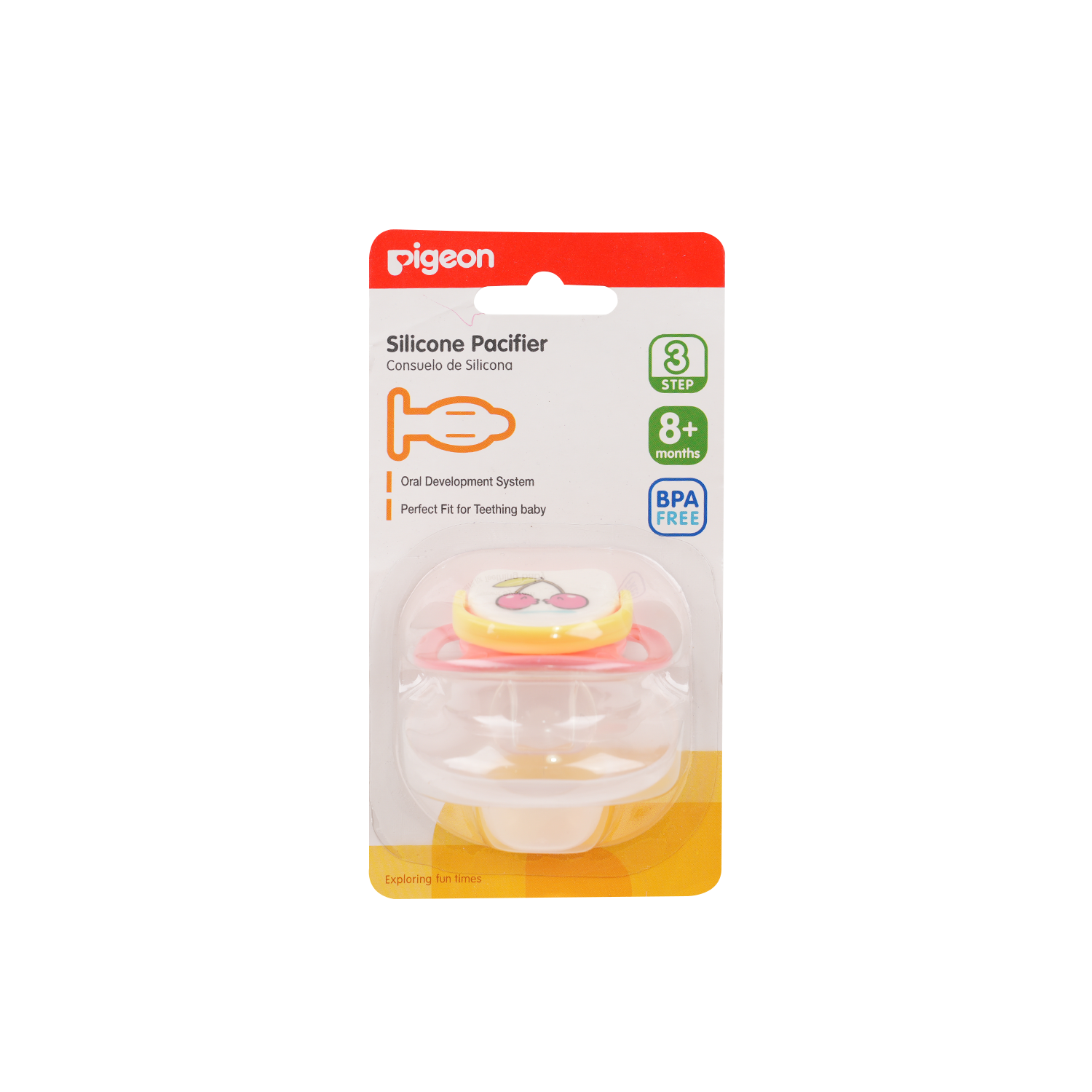 PIGEON SILICONE PACIFIER S-3 (CHERRY) 13678