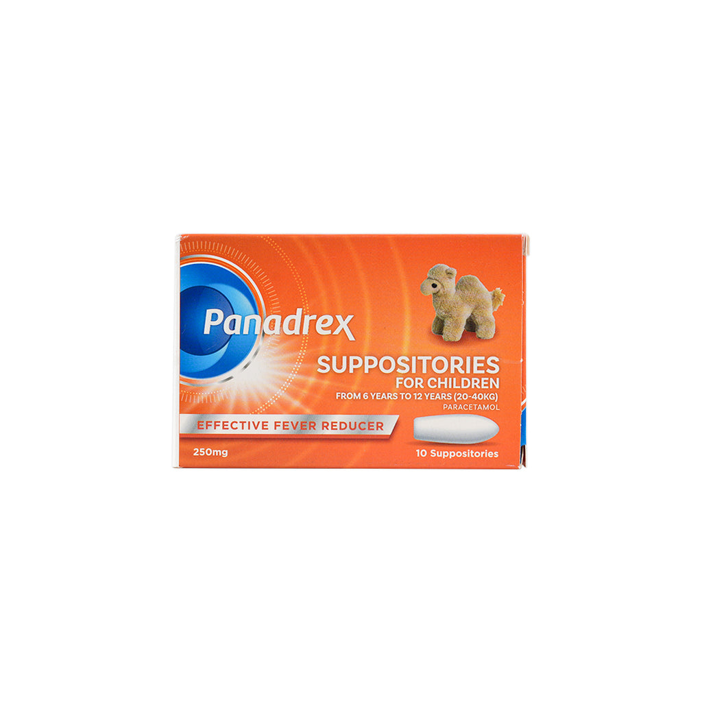 PANADREX 250MG 10 SUPP