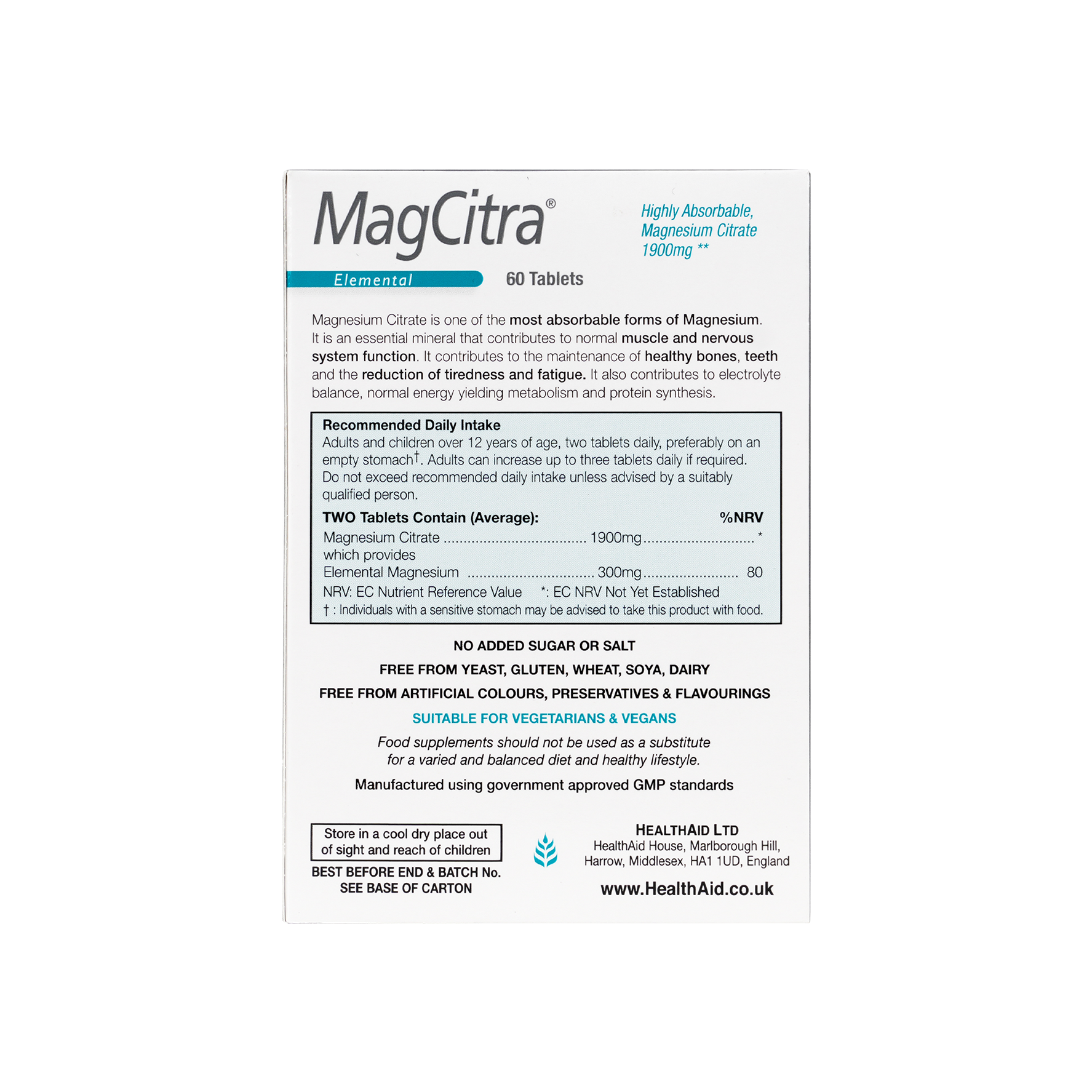 HEALTHAID MAGCITRA 60 TAB.