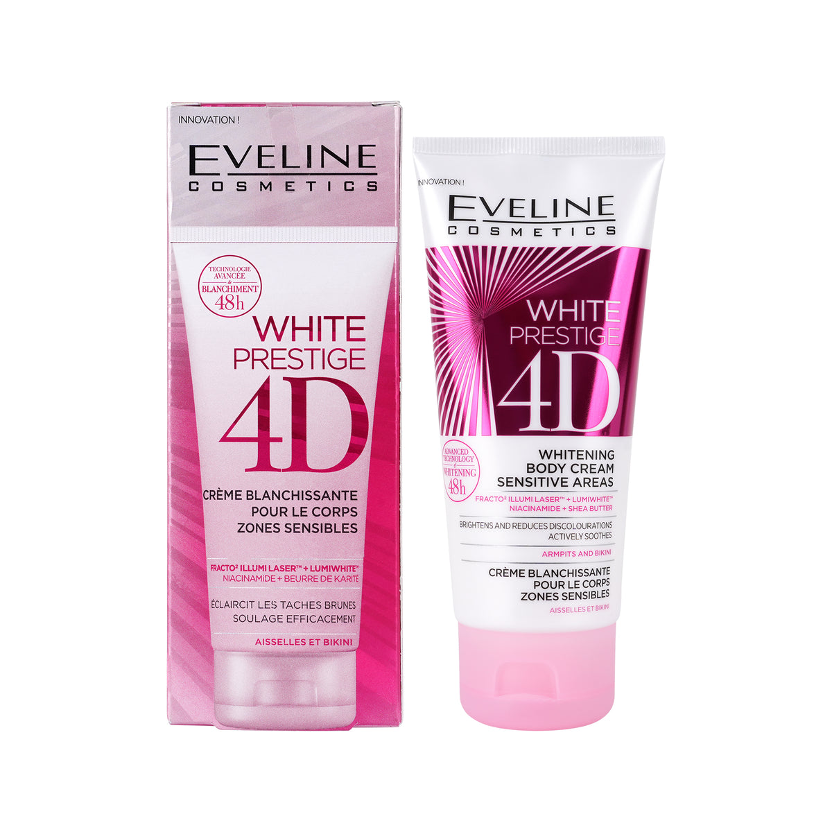 24429-Eveline 4D Whitening Body Sensitive Areas Cr 100Ml