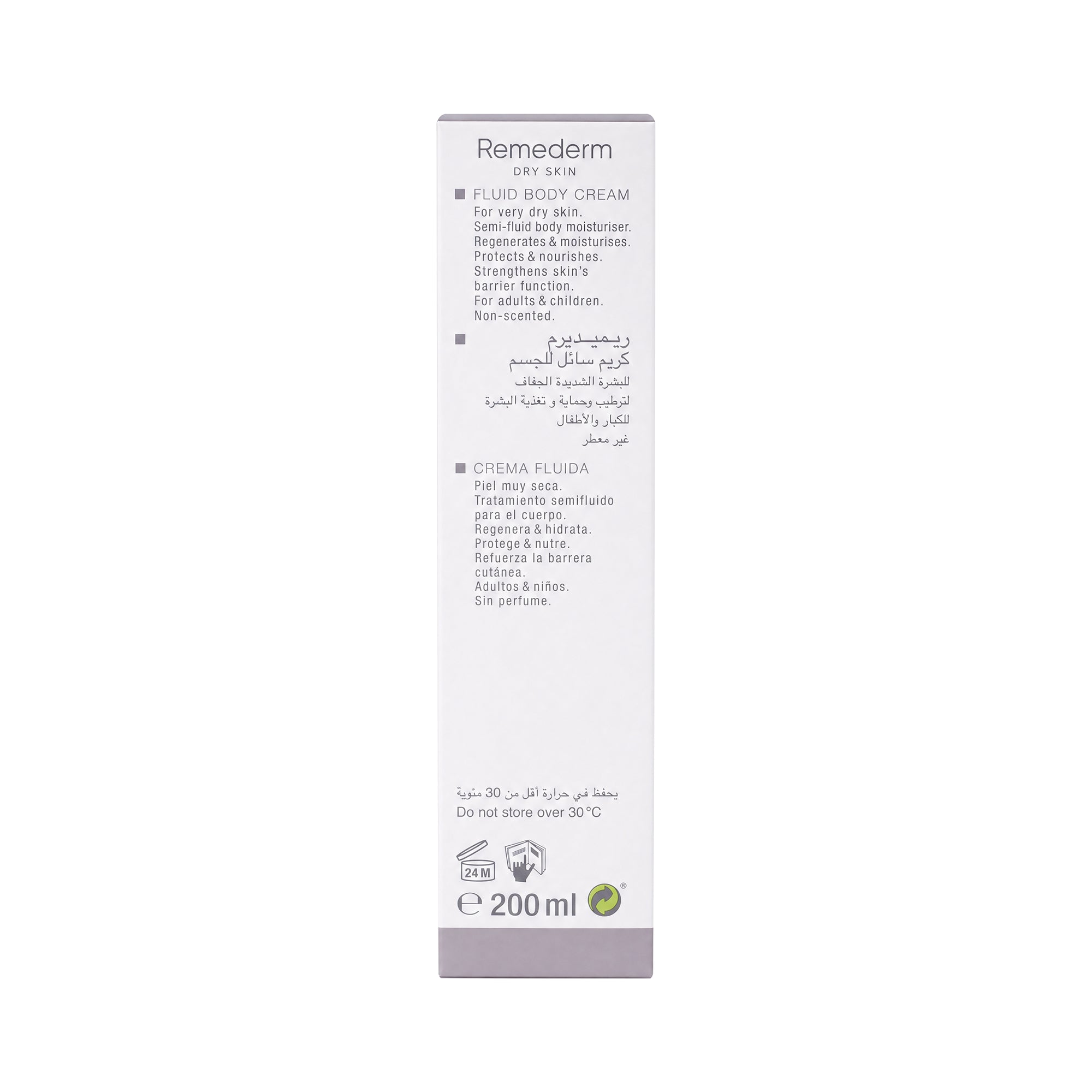 24576-Louis Widmer Remederm Fluid Body Cream 200Ml. +3