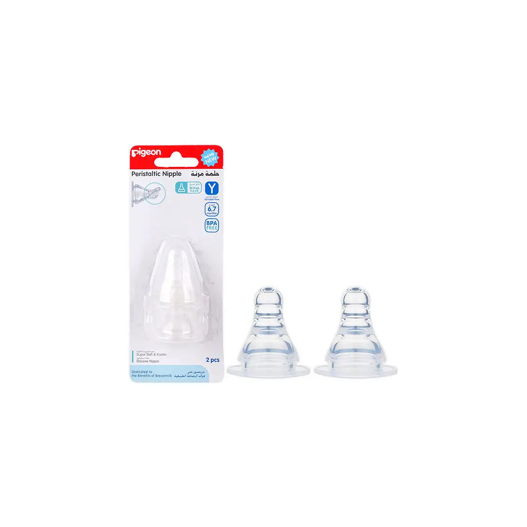 24678-Pigeon Peristaltic Nipple +6m 2Pcs-17340